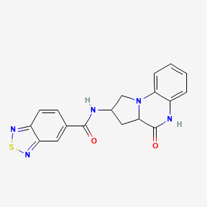 N-(4-oxo-1,2,3,3a,4,5-hexahydropyrrolo[1,2-a]quinoxalin-2-yl)benzo[c][1,2,5]thiadiazole-5-carboxamide
