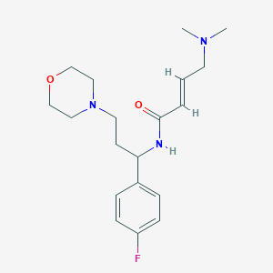 (E)-4-(Dimethylamino)-N-[1-(4-fluorophenyl)-3-morpholin-4-ylpropyl]but-2-enamide