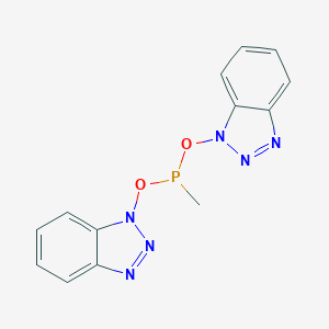molecular formula C13H11N6O2P B024531 Methyl-O,O-bis(1-benzotriazolyl)phosphate CAS No. 103215-29-8