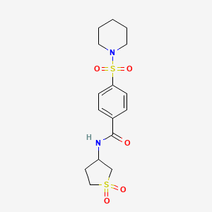 N-(1,1-dioxidotetrahydrothiophen-3-yl)-4-(piperidin-1-ylsulfonyl)benzamide
