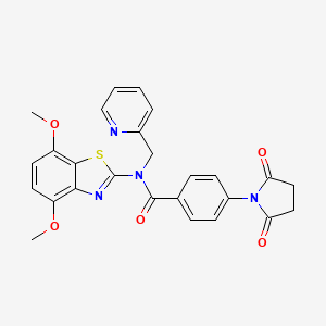 N-(4,7-dimethoxybenzo[d]thiazol-2-yl)-4-(2,5-dioxopyrrolidin-1-yl)-N-(pyridin-2-ylmethyl)benzamide