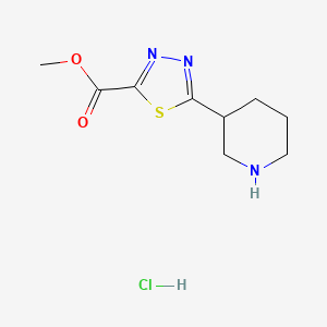 Methyl 5-piperidin-3-yl-1,3,4-thiadiazole-2-carboxylate;hydrochloride