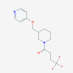 4,4,4-Trifluoro-1-[3-(pyridin-4-yloxymethyl)piperidin-1-yl]butan-1-one