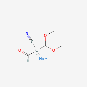 molecular formula C6H8NNaO3 B2453109 Sodium;2-formyl-3,3-dimethoxypropanenitrile CAS No. 1314904-09-0