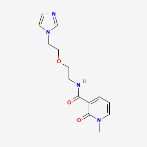 molecular formula C14H18N4O3 B2453115 N-(2-(2-(1H-imidazol-1-yl)ethoxy)ethyl)-1-methyl-2-oxo-1,2-dihydropyridine-3-carboxamide CAS No. 2034390-54-8