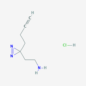 2-(3-(but-3-yn-1-yl)-3H-diazirin-3-yl)ethan-1-amine hydrochloride