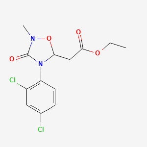 Ethyl 2-[4-(2,4-dichlorophenyl)-2-methyl-3-oxo-1,2,4-oxadiazolan-5-yl]acetate