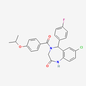 7-chloro-5-(4-fluorophenyl)-4-(4-isopropoxybenzoyl)-4,5-dihydro-1H-benzo[e][1,4]diazepin-2(3H)-one