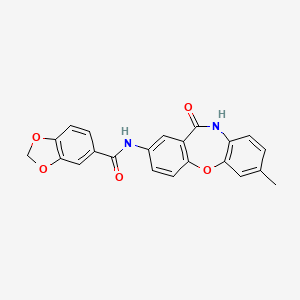 N-(2-methyl-6-oxo-5H-benzo[b][1,4]benzoxazepin-8-yl)-1,3-benzodioxole-5-carboxamide