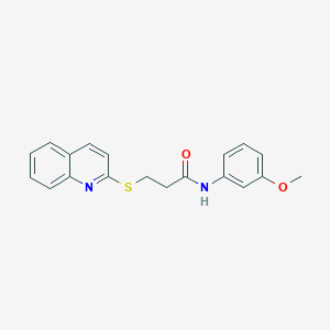 molecular formula C19H18N2O2S B2453180 N-(3-methoxyphenyl)-3-(quinolin-2-ylthio)propanamide CAS No. 671198-67-7