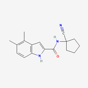 molecular formula C17H19N3O B2453184 N-(1-Cyanocyclopentyl)-4,5-dimethyl-1H-indole-2-carboxamide CAS No. 2127772-75-0