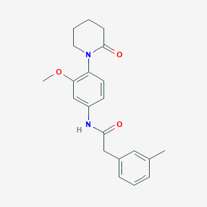 molecular formula C21H24N2O3 B2453185 N-[3-methoxy-4-(2-oxopiperidin-1-yl)phenyl]-2-(3-methylphenyl)acetamide CAS No. 941978-74-1
