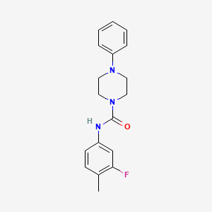 molecular formula C18H20FN3O B2453236 N-(3-氟-4-甲基苯基)-4-苯基哌嗪-1-甲酰胺 CAS No. 898153-03-2