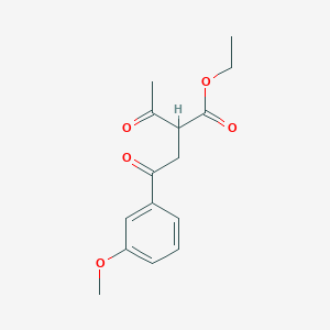 molecular formula C15H18O5 B2453238 ethyl 2-acetyl-4-(3-methoxyphenyl)-4-oxobutanoate CAS No. 94195-90-1
