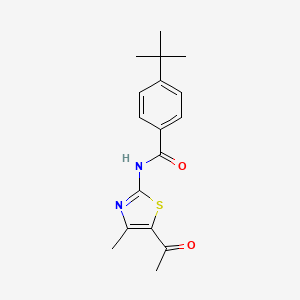 molecular formula C17H20N2O2S B2453268 N-(5-acetyl-4-methyl-1,3-thiazol-2-yl)-4-tert-butylbenzamide CAS No. 325745-96-8
