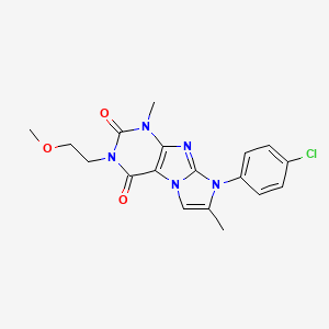 8-(4-chlorophenyl)-3-(2-methoxyethyl)-1,7-dimethyl-1H-imidazo[2,1-f]purine-2,4(3H,8H)-dione