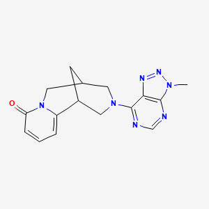 3-(3-methyl-3H-[1,2,3]triazolo[4,5-d]pyrimidin-7-yl)-3,4,5,6-tetrahydro-1H-1,5-methanopyrido[1,2-a][1,5]diazocin-8(2H)-one