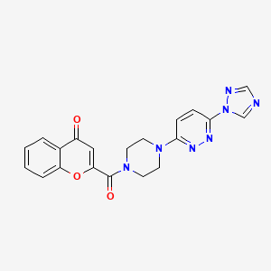 2-(4-(6-(1H-1,2,4-triazol-1-yl)pyridazin-3-yl)piperazine-1-carbonyl)-4H-chromen-4-one