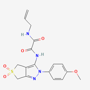 molecular formula C17H18N4O5S B2453309 N1-allyl-N2-(2-(4-methoxyphenyl)-5,5-dioxido-4,6-dihydro-2H-thieno[3,4-c]pyrazol-3-yl)oxalamide CAS No. 899961-58-1