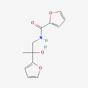 molecular formula C12H13NO4 B2453322 N-[2-(furan-2-yl)-2-hydroxypropyl]furan-2-carboxamide CAS No. 1396805-95-0