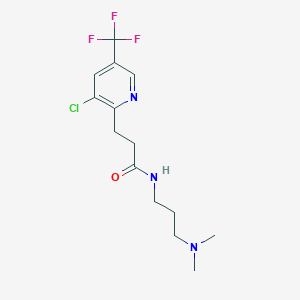 3-[3-chloro-5-(trifluoromethyl)pyridin-2-yl]-N-[3-(dimethylamino)propyl]propanamide
