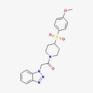 2-(1H-benzo[d][1,2,3]triazol-1-yl)-1-(4-((4-methoxyphenyl)sulfonyl)piperidin-1-yl)ethanone