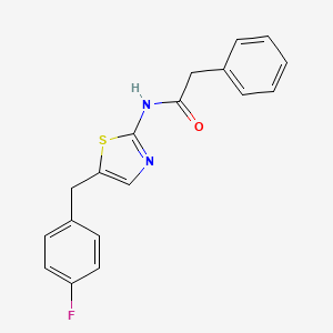 molecular formula C18H15FN2OS B2453334 N-(5-(4-fluorobenzyl)thiazol-2-yl)-2-phenylacetamide CAS No. 301175-65-5