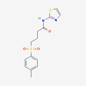 molecular formula C14H16N2O3S2 B2453339 N-(thiazol-2-yl)-4-tosylbutanamide CAS No. 941967-39-1