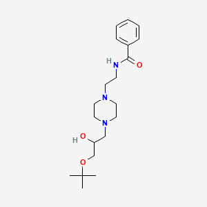 molecular formula C20H33N3O3 B2453344 N-(2-(4-(3-(tert-butoxy)-2-hydroxypropyl)piperazin-1-yl)ethyl)benzamide CAS No. 2034539-04-1