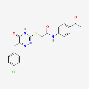 N-(4-acetylphenyl)-2-{[6-(4-chlorobenzyl)-5-hydroxy-1,2,4-triazin-3-yl]sulfanyl}acetamide