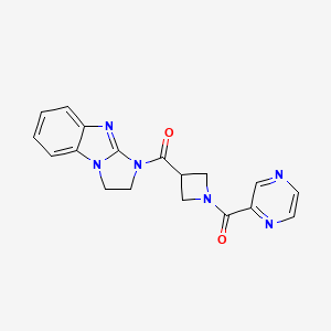 (2,3-dihydro-1H-benzo[d]imidazo[1,2-a]imidazol-1-yl)(1-(pyrazine-2-carbonyl)azetidin-3-yl)methanone