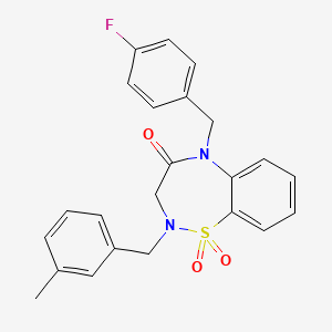 5-(4-fluorobenzyl)-2-(3-methylbenzyl)-2,3-dihydrobenzo[f][1,2,5]thiadiazepin-4(5H)-one 1,1-dioxide