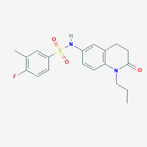 4-fluoro-3-methyl-N-(2-oxo-1-propyl-1,2,3,4-tetrahydroquinolin-6-yl)benzenesulfonamide