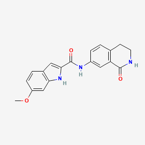 6-methoxy-N-(1-oxo-1,2,3,4-tetrahydroisoquinolin-7-yl)-1H-indole-2-carboxamide