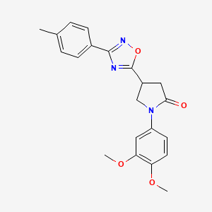 1-(3,4-Dimethoxyphenyl)-4-(3-(p-tolyl)-1,2,4-oxadiazol-5-yl)pyrrolidin-2-one