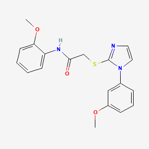 N-(2-methoxyphenyl)-2-[1-(3-methoxyphenyl)imidazol-2-yl]sulfanylacetamide