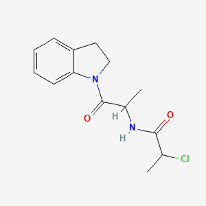 2-Chloro-N-[1-(2,3-dihydroindol-1-yl)-1-oxopropan-2-yl]propanamide
