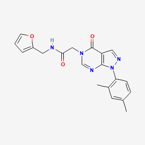 molecular formula C20H19N5O3 B2453414 2-[1-(2,4-dimethylphenyl)-4-oxopyrazolo[3,4-d]pyrimidin-5-yl]-N-(furan-2-ylmethyl)acetamide CAS No. 891113-55-6