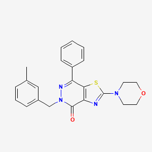 molecular formula C23H22N4O2S B2453425 5-(3-methylbenzyl)-2-morpholino-7-phenylthiazolo[4,5-d]pyridazin-4(5H)-one CAS No. 1021078-20-5