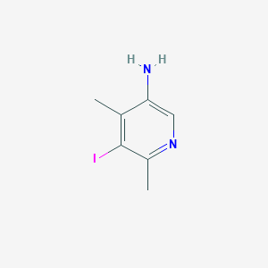 molecular formula C7H9IN2 B2453428 5-Iodo-4,6-dimethylpyridin-3-amine CAS No. 2415263-11-3