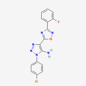 1-(4-bromophenyl)-4-[3-(2-fluorophenyl)-1,2,4-oxadiazol-5-yl]-1H-1,2,3-triazol-5-amine