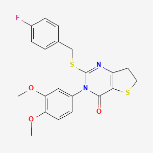 3-(3,4-dimethoxyphenyl)-2-((4-fluorobenzyl)thio)-6,7-dihydrothieno[3,2-d]pyrimidin-4(3H)-one