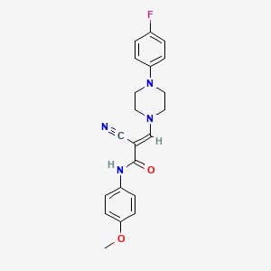 (2E)-2-cyano-3-[4-(4-fluorophenyl)piperazin-1-yl]-N-(4-methoxyphenyl)prop-2-enamide