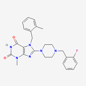 8-(4-(2-fluorobenzyl)piperazin-1-yl)-3-methyl-7-(2-methylbenzyl)-1H-purine-2,6(3H,7H)-dione