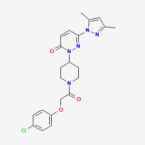 2-[1-[2-(4-Chlorophenoxy)acetyl]piperidin-4-yl]-6-(3,5-dimethylpyrazol-1-yl)pyridazin-3-one