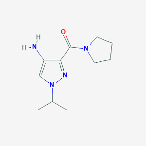 1-Isopropyl-3-(pyrrolidin-1-ylcarbonyl)-1H-pyrazol-4-amine
