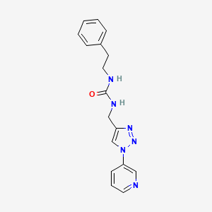 1-phenethyl-3-((1-(pyridin-3-yl)-1H-1,2,3-triazol-4-yl)methyl)urea