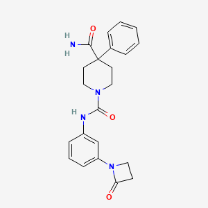 1-N-[3-(2-Oxoazetidin-1-yl)phenyl]-4-phenylpiperidine-1,4-dicarboxamide