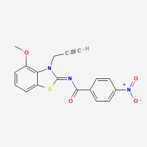 N-(4-methoxy-3-prop-2-ynyl-1,3-benzothiazol-2-ylidene)-4-nitrobenzamide