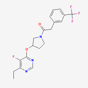 1-(3-((6-Ethyl-5-fluoropyrimidin-4-yl)oxy)pyrrolidin-1-yl)-2-(3-(trifluoromethyl)phenyl)ethanone